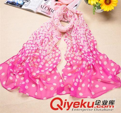 按價格區(qū)分-更多優(yōu)惠 新款漸變圓點印花絲巾 高密度優(yōu)質(zhì)雪紡絲巾 圍巾絲巾批發(fā) J-031原始圖片3