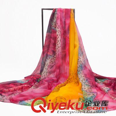 2015年03月新款 上海故事 春夏超大雪紡紗巾絲巾 印花保暖圍巾披肩兩用原始圖片2