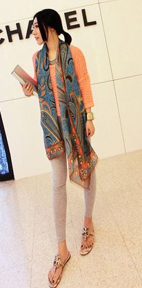 按價格區(qū)間分 2014秋冬新款時尚大牌韓版女士圍巾 彩色波西米亞雪紡絲巾 批發(fā)原始圖片2