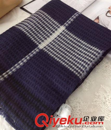 14年11月15日新款 日系韓版文藝范外貿(mào)格子提花羊絨圍巾百搭情侶披肩秋冬保暖圍脖原始圖片2