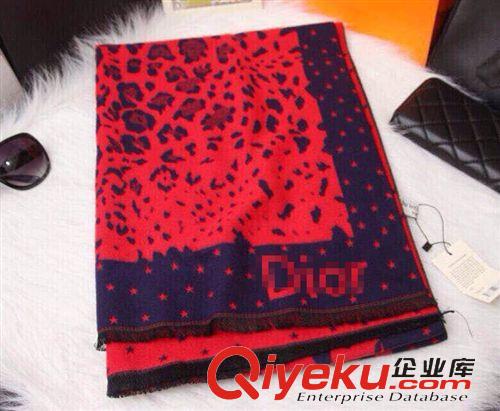 14年11月15日新款 2014新款dp圍巾豹紋星星羊絨豹點(diǎn)披肩gd秋冬季女厚披肩原始圖片2