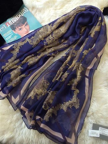 14年10月新款 2014秋冬新款優雅蕾絲氣質女王真絲桑蠶絲秋冬大方巾圍巾絲巾披肩原始圖片2