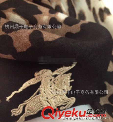 14年08月新款 歐美品牌圍巾 秋冬款 菁菁同款豹紋羊絨圍巾絲絨披肩 工廠代發女原始圖片2