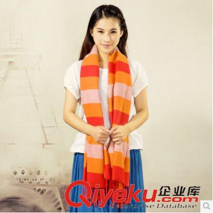 羊毛圍巾 韓版文藝雙面針織時(shí)尚秋冬季保暖圍巾女披肩超長(zhǎng)兩用厚款原始圖片2