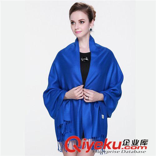秋冬季圍巾 廠家直批 dp羊絨圍巾女冬天圍巾 新款外貿特加長純色秋冬圍巾原始圖片3