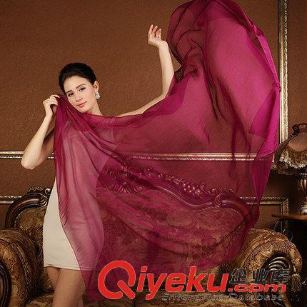 女款 上海故事zp春夏絲巾 新款女士披肩桑蠶絲純色真絲圍巾批發(fā)女