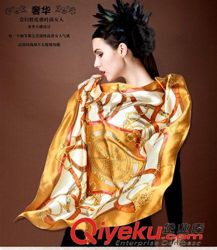 女款 韓國(guó)新款90*90超大方巾 女士圍巾批發(fā)真絲絲巾批發(fā)