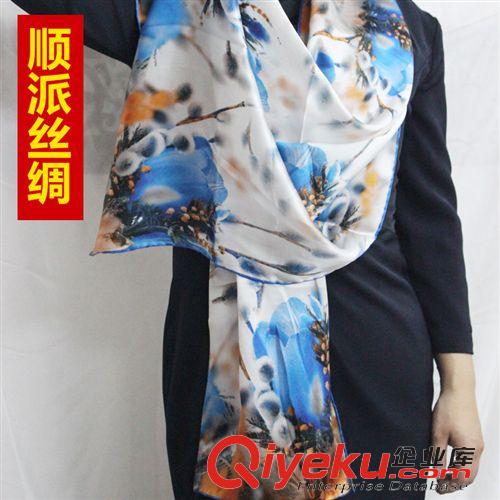 圍巾 供應(yīng)新款保暖秋冬真絲圍巾 gd秋冬噴花桑蠶絲卷邊圍巾廠家批發(fā)