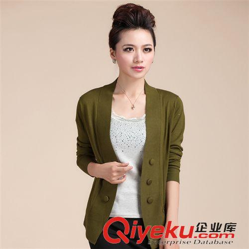 小西裝 新款女式針織開衫時尚修身格子小西服女式休閑毛衣