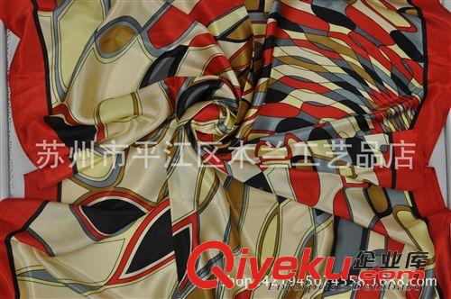 仿絲  大方巾 蘇州絲綢 幾何圖 仿真絲大方巾 絲綢圍巾 廠家直銷批發原始圖片2