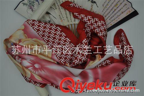仿絲  大方巾 馬車鏈條型 蘇州絲綢 仿真絲大方巾 絲綢圍巾 廠家直銷批發