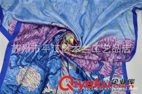 仿絲  大方巾 蘇州絲綢 油畫爆款 仿真絲大方巾 絲綢圍巾 廠家直銷批發