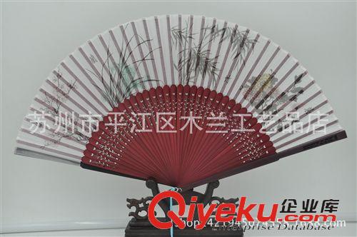 竹節(jié)真絲女扇 蘇州扇子 工藝扇 頭青扇骨 竹節(jié)雕刻真絲女扇 梅蘭竹菊?qǐng)D原始圖片2