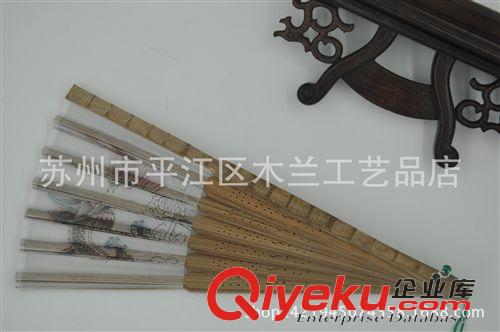 竹節(jié)真絲女扇 蘇州扇子 工藝扇 頭青扇骨 竹節(jié)雕刻真絲女扇原始圖片2