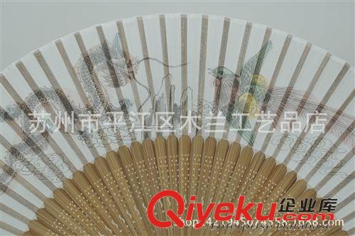 竹節(jié)真絲女扇 蘇州扇子 工藝扇 頭青扇骨 竹節(jié)雕刻真絲女扇原始圖片3