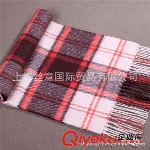羊毛 羊絨類(lèi) 供應(yīng)羊毛圍巾男精品彩格/條形時(shí)尚韓版純羊毛圍巾{bfb}內(nèi)蒙古羊毛原始圖片2