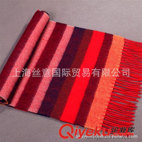 羊毛 羊絨類(lèi) 供應(yīng)羊毛圍巾男精品彩格/條形時(shí)尚韓版純羊毛圍巾{bfb}內(nèi)蒙古羊毛原始圖片3