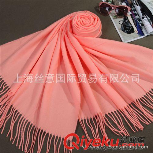 印度巾 絲毛 人棉 腈綸類 供應(yīng)Cashmere仿羊絨披肩圍巾2012秋冬熱銷男女純色保暖百搭時尚款原始圖片3