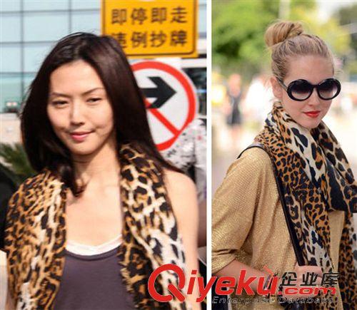品牌區 2014新款秋冬季dp羊絨圍巾羊毛女歐美名媛品牌披肩豹紋冬天批發原始圖片2