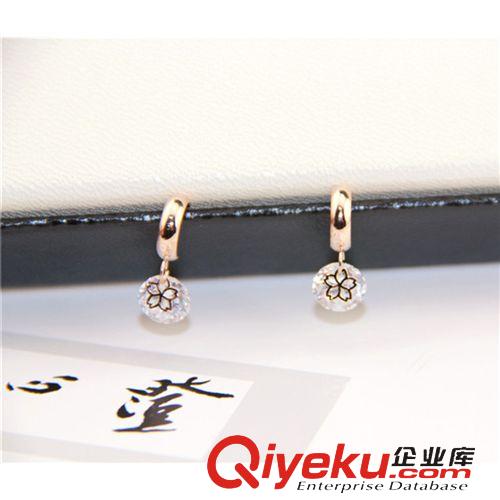 時(shí)尚飾品-防過(guò)敏 大耳釘水晶花朵 超美鋯石耳飾 女 韓版閃鉆滿(mǎn)鉆耳釘