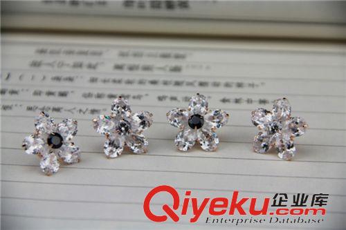 時(shí)尚飾品-防過(guò)敏 大耳釘水晶花朵 超美鋯石耳飾 女 韓版閃鉆滿(mǎn)鉆耳釘原始圖片3
