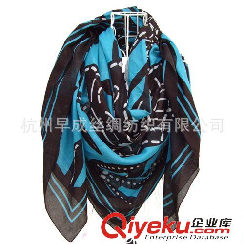 出口訂單圍巾Export Order Scarves 北美圍巾訂單專柜VERY品牌 純棉絲巾大方巾 金魚戲蓮葉全棉圍巾