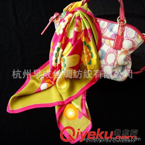 真絲手繪絲巾Silk Handpaint Scarf 杭州手繪圍巾工廠供應(yīng) 新款gd真絲手繪絲巾 素縐緞大方巾110CM