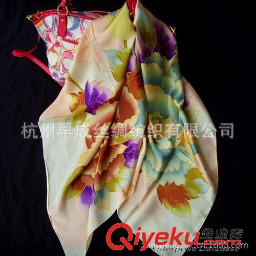 真絲手繪絲巾Silk Handpaint Scarf 絲綢藝術(shù)精品 新款gd真絲手繪絲巾 杭州素縐緞大方巾圍巾110CM