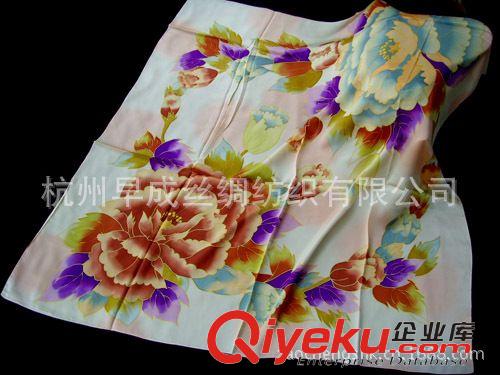 真絲手繪絲巾Silk Handpaint Scarf 絲綢藝術(shù)精品 新款gd真絲手繪絲巾 杭州素縐緞大方巾圍巾110CM