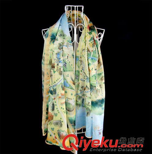 數(shù)碼噴繪絲巾Digital Print Scarve 天天特批超值紀(jì)念禮品 倫敦地圖紀(jì)念品絲巾 雪紡緞數(shù)碼噴繪圍巾