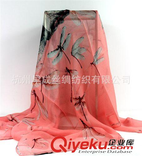 數(shù)碼噴繪絲巾Digital Print Scarve 2014春夏新品絲巾 小麥家新款大蜻蜓骷髏噴繪大方巾真絲圍巾140CM