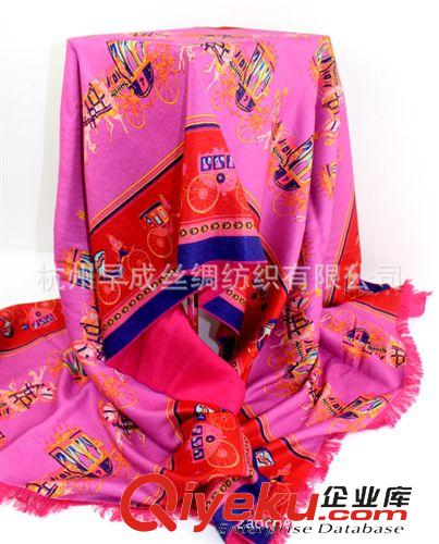 數(shù)碼噴繪絲巾Digital Print Scarve 新款范冰冰同款馬車圍巾 好手感zz羊毛羊絨長絲巾圍巾披肩