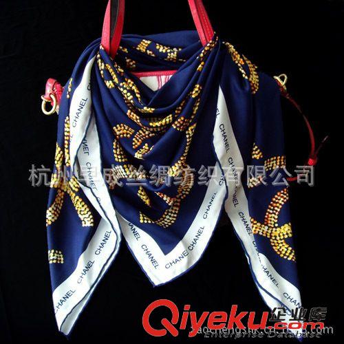 仿真絲實惠絲巾Silk-like Scarves 杭州新款特色絲巾圍巾 仿真絲斜紋綢印花大方巾圍巾140CM