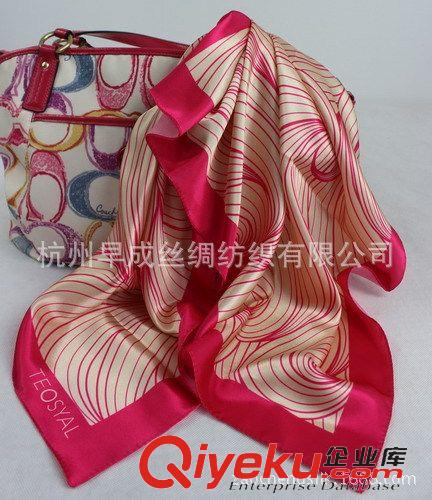 禮儀職業絲巾Etiquette Scarves TEOSYAL絲巾禮品 外貿訂單絲巾圍巾 仿真絲色丁數碼印花方巾72CM