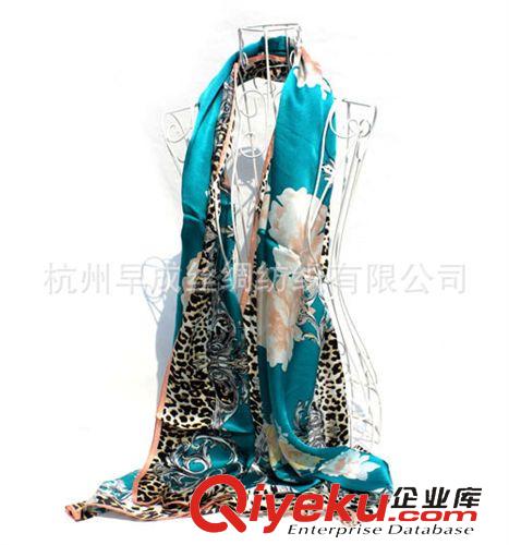 絲綢面料Silk Fabrics 現貨出售{zx1}款羅伯特豹紋絲巾 批發真絲桑蠶絲長絲巾圍巾披肩
