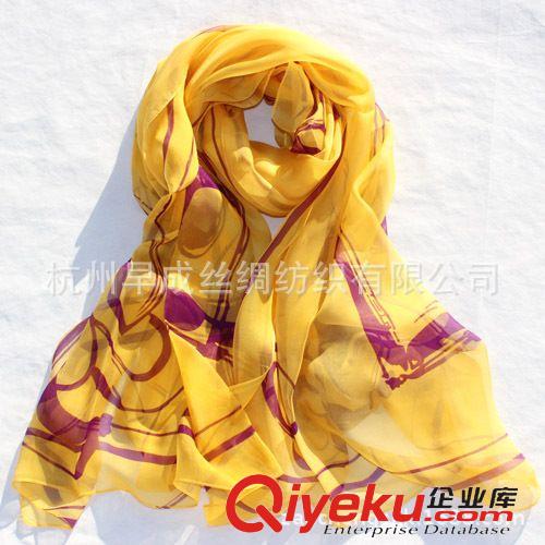 絲綢面料Silk Fabrics 真絲圍巾淘寶網店供貨 新款小香家衣服圖案長絲巾超長超寬披肩