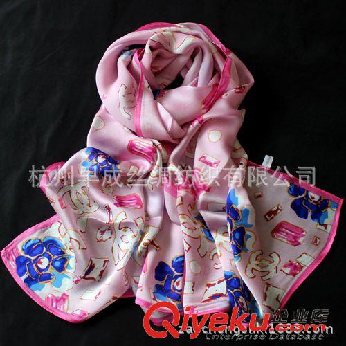 絲綢面料Silk Fabrics 早成絲綢年中清倉現貨玫瑰花鉆石絲巾圍巾 100真絲桑蠶絲圍巾披肩