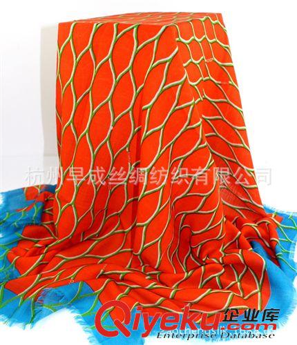 11月上新New Arrival 新款真絲雙層噴繪絲巾 高貴奢華長圍巾圍脖 麥家花草披肩185*70