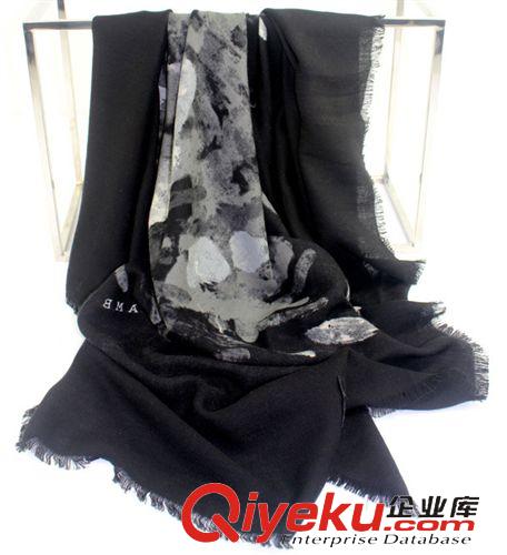10月上新New Arrival LAMB品牌圍巾出口訂單秋冬款圍巾 100羊毛舒適毛邊方巾披肩140CM原始圖片2