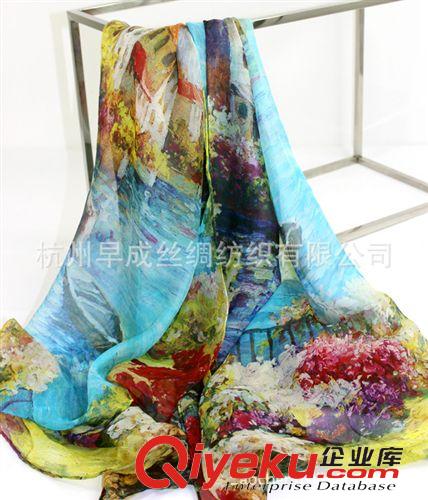 10月上新New Arrival 水果涂鴉真絲絲巾圍巾 桑蠶絲數(shù)碼印花超大絲巾披肩180*110原始圖片2