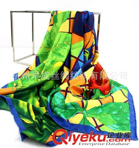 7月上新New Arrival {zx1}款印花圍巾  歐美風格gd大氣圍巾 真絲斜紋大方巾披肩140CM原始圖片3
