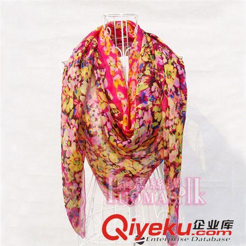 真絲方巾Silk Square Scarves 夏天必備沙灘巾披肩 出口訂單KENZO真絲雪紡大方巾絲巾圍巾 140CM原始圖片3