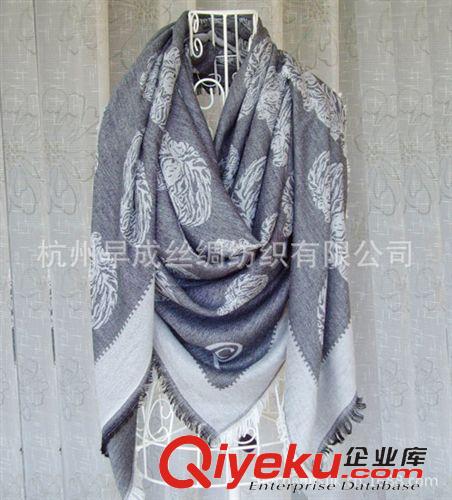 全棉大方巾Cotton Square Scarves 杭州工廠麥家新款骷髏絲巾圍巾 精紡棉好手感大方巾純棉披肩140CM原始圖片2