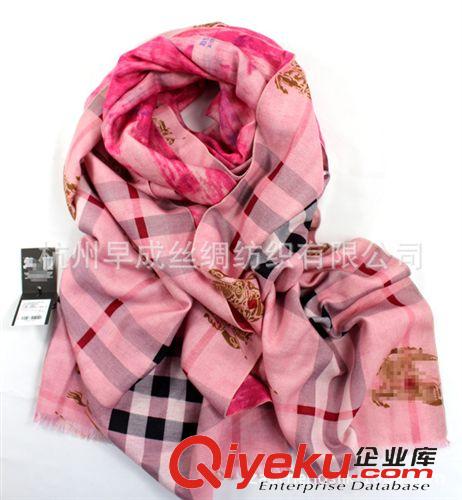 棉質(zhì)長(zhǎng)巾Cotton Long Scarves 英倫巴巴格新款圍巾 仿羊絨精紡棉秋冬圍巾 雙面噴繪長(zhǎng)圍巾披肩原始圖片2