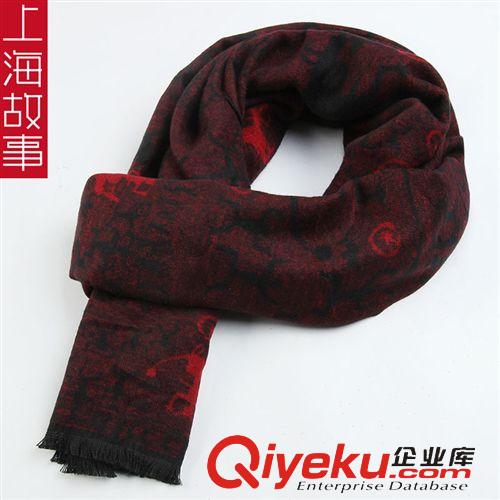 男士圍巾 上海故事專柜正品2014冬季新款男士真絲圍巾{bfb}桑蠶絲廠家直銷原始圖片2