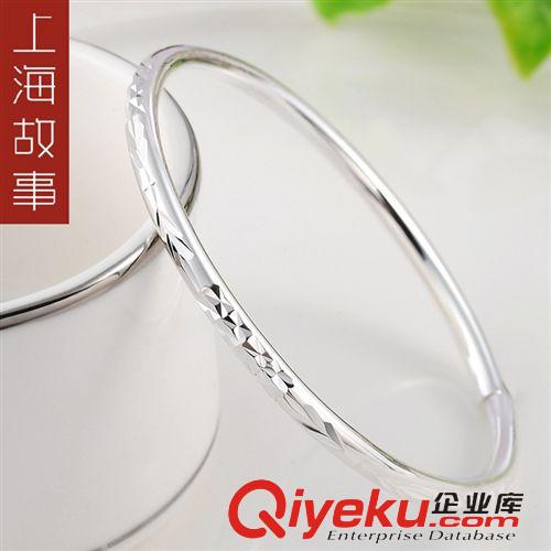 銀飾 上海故事專柜正品999純銀時尚手鐲銀手鐲送禮專用廠家直銷招代理原始圖片2