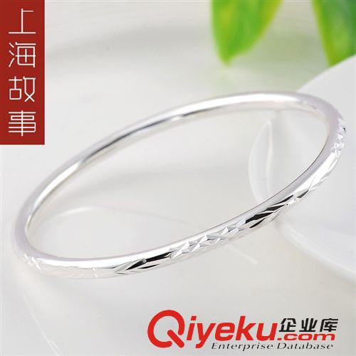 銀飾 上海故事專柜正品999純銀時尚手鐲銀手鐲送禮專用廠家直銷招代理原始圖片3