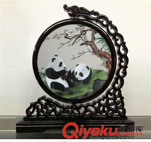 按價(jià)格分 國(guó)寶熊貓?zhí)K繡雙面繡龍頭架臺(tái)屏家居擺件送領(lǐng)導(dǎo)同事創(chuàng)意春節(jié)禮品原始圖片2
