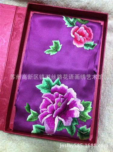 刺繡服飾系列 百分百{ctr}真絲圍巾披肩雙層異色加厚加寬圍巾大披肩gd奢華