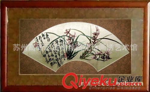 蘇繡禮品系列 精致手工刺繡古典扇形花鳥魚系列蘇繡禮品商務(wù)送禮會議慶典禮品